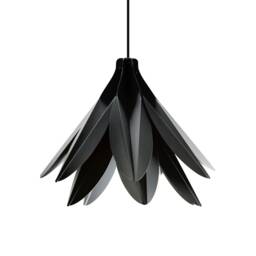 Lotus Flower Light Shade, Black Lampshade, Modern Pendant Lighting, Made in UK - thumbnail 1
