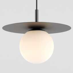 Zoe 3-Port Ceiling Pendant Hanging Light Black Kitchen Island Fixture Disc Lamp Shade - thumbnail 3