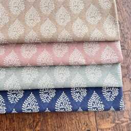 1539. Bagru Beige Linen Block Print, Blend Cushion Cover, Various Sizes - thumbnail 2