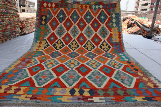 Chubi Kilim New Rug 6'0x8'1 Ft Afghan Flatweave Rug, Maimana Tribal Turkmen Oriental Rug, Vintage For Bedroom, Living Room Rug - image 1