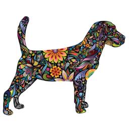 Beagle Dog Decal Wall Sticker - thumbnail 2