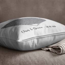 Custom Song Lyrics Heart Cushion - Personalized Wedding Anniversary Gift Throw Pillow With Any - thumbnail 3