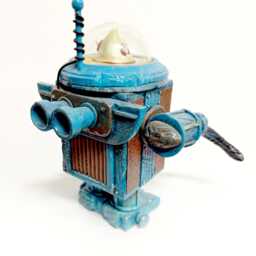 Cycloptic Optic Bot - Original Mixed Media Sculpture - thumbnail 2
