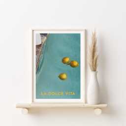 La Dolce Vita Art Print Italian Summer, Lemon Pool Photography - thumbnail 3