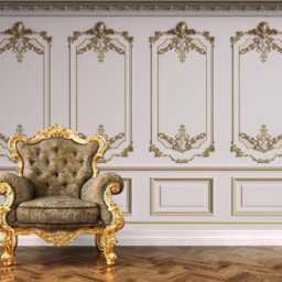 French Frame Ornament Decor, Retro Elegant Wallpaper Mural, Peel & Stick Decal - thumbnail 2
