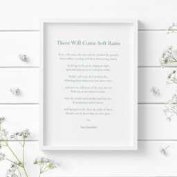 There Will Come Soft Rains - Set Of 2 Prints Sara Teasedale Poem Abstract Literary Wall Art Classical Poetry Unframed - thumbnail 2
