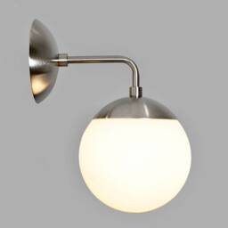 Handmade Brass Globe Wall Sconce, Modern Bathroom Light - thumbnail 2