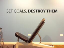 Goals Quote Wall Art Decal, Office Wall Art, Classroom Art Decal, Set Goals, Destroy Them - thumbnail 1