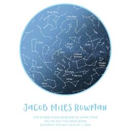 Personalised The Stars in The Sky Day You Were Born Baby Boy Print Gift - thumbnail 2