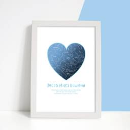 Personalised The Stars in The Sky Day You Were Born Baby Boy Print Gift - thumbnail 3