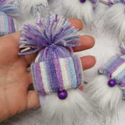 Mini Gnome Decoration, Christmas Gonk Ornament For Tree, Gnome, Gonk, Gift Box - Purple Nose - thumbnail 3