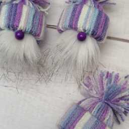 Mini Gnome Decoration, Christmas Gonk Ornament For Tree, Gnome, Gonk, Gift Box - Purple Nose - thumbnail 2