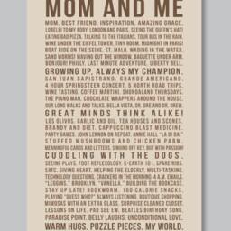 Personalized Christmas Gift For Mom, Birthday Mother, Favorite Mom Memories, Subway Art Print, Mothers Day - thumbnail 2