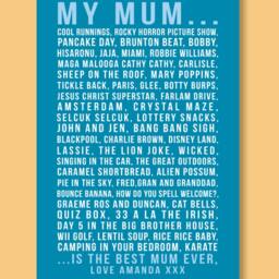 Personalized Christmas Gift For Mom, Birthday Mother, Favorite Mom Memories, Subway Art Print, Mothers Day - thumbnail 3