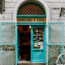Bookstore & Cafe Art Print Cozy Literary Wall Decor - thumbnail 2