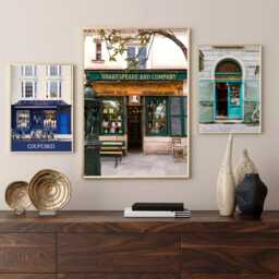 Bookstore & Cafe Art Print Cozy Literary Wall Decor - thumbnail 3