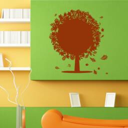 Tree Leaves Falling Fall Season Wall Sticker Vinyl Mural Decal Home House Apartment Art Decor Free Shipping L086 - thumbnail 1