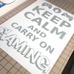 Keep Calm & Carry On Gaming Wall Sticker, Gaming Art, Gamer Decal, Decor, Art - thumbnail 2
