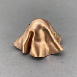 Handmade Copper Ghost Figurine Recycled Metal Art - thumbnail 4