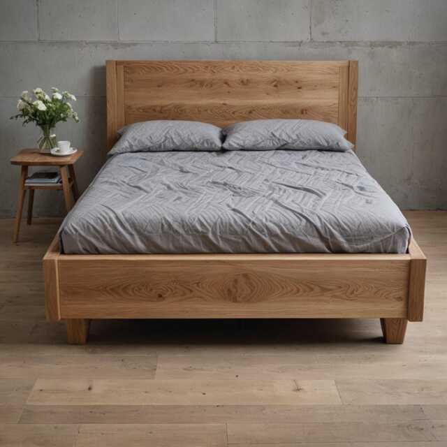 Solid Oak Bed Frame & Headboard, 100% Natural Live Edge, Avail Sizes For Twin(Single/Twin Xl/Full(Double/Queen/King/California King - image 1