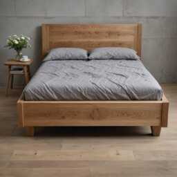 Solid Oak Bed Frame & Headboard, 100% Natural Live Edge, Avail Sizes For Twin(Single/Twin Xl/Full(Double/Queen/King/California King - thumbnail 1
