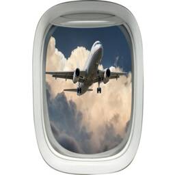 Aviation Gifts, Airplane Window Decal, Sky View Mural Wall Art - Vwaq A01 - thumbnail 2