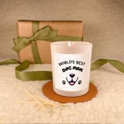 World's Best Dog Mum Candle Gift Set, Mothers Day Gift For Dog-Loving Mums, Grandmothers, Stepmums, & First-Time Mamas, Soy Wax - thumbnail 3