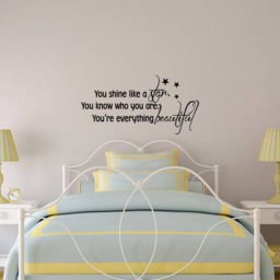 You Shine Like A Star Wall Decal Girls Bedroom Decor P171 - thumbnail 1