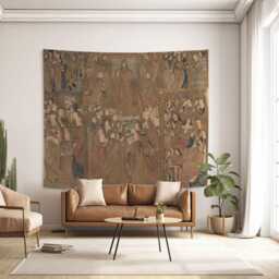 Religious Tapestry The Triumph Of Christ, Netherlandish Wall Covering .ned002