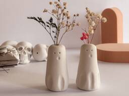 Ghost Tiny Vase/Handshaped Halloween Gift Decor Figurine Little Boo Dried Flowers Arrangement Funky - thumbnail 1