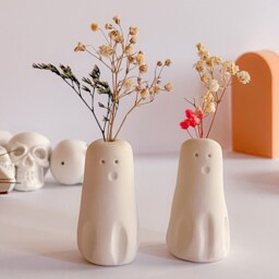 Ghost Tiny Vase/Handshaped Halloween Gift Decor Figurine Little Boo Dried Flowers Arrangement Funky - thumbnail 3