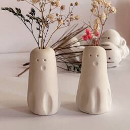 Ghost Tiny Vase/Handshaped Halloween Gift Decor Figurine Little Boo Dried Flowers Arrangement Funky - thumbnail 2