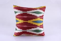 Ikat Pillow, Hand Woven Pillow Cover, Throw Pillows, Designer Decorative Accent Pillows - thumbnail 1