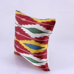 Ikat Pillow, Hand Woven Pillow Cover, Throw Pillows, Designer Decorative Accent Pillows - thumbnail 2