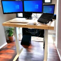 Sit Stand Desk, Electric Standing Ergonomic Height Adjustable Desk - The Rosie - thumbnail 2