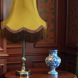 Traditional Antique Gold Fabric Lampshade Handmade For Table & Floor Standard Lamp Bases, Wall Light Fixtures, Ceiling Fittings - thumbnail 3