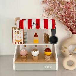 "Personalized Gift, Ice Cream Cart For Children ""Wooden"