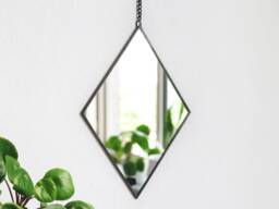 Diamond Mirror, Decorative Mirrors, Mirror Wall Decor, Trendy Hanging Geometric Decoration, Home