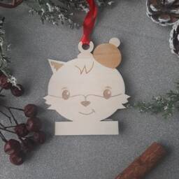 Animal Christmas Bauble, Tree Decoration, Personalized Wooden Holiday Ornament For Children - thumbnail 4