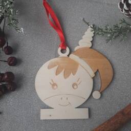 Animal Christmas Bauble, Tree Decoration, Personalized Wooden Holiday Ornament For Children - thumbnail 2