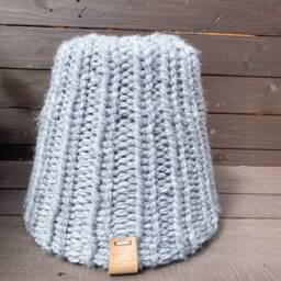 Woolen Lampshade, Scandinavian Style, Handmade, Knitted Lampshade , Interesting Unique Home Decoration, Ceiling Or Table Lamp - thumbnail 4