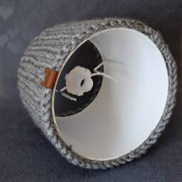 Woolen Lampshade, Scandinavian Style, Handmade, Knitted Lampshade , Interesting Unique Home Decoration, Ceiling Or Table Lamp