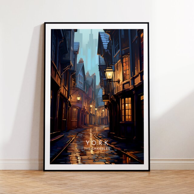 York Travel Print - Shambles, England, Poster, Home Decor, Gift Or Canvas - image 1