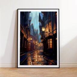York Travel Print - Shambles, England, Poster, Home Decor, Gift Or Canvas - thumbnail 1