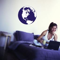 Planet Earth Geographical Globe World Map Wall Decal Vinyl Home Decor Sticker - thumbnail 3