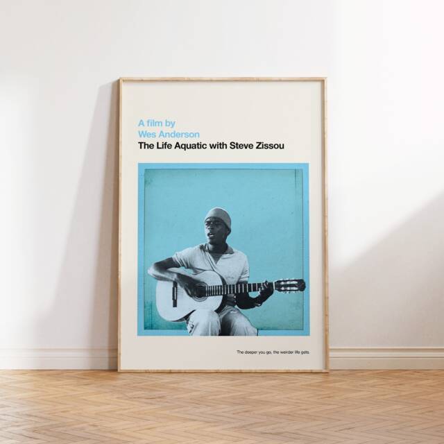 The Life Aquatic With Steve Zissou Print Retro Mid-Century Modern Movie Poster - image 1