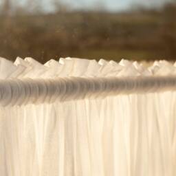 Ruffle Top Cafe Style Curtain in 100% Cotton, Max Length 110cm/43 - thumbnail 3