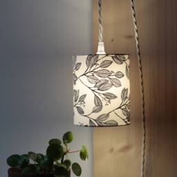 Frimas Portable Lamp, Pendant Bedside Foliage, Lampshade, Light Fixture, Black & White, Lamp - thumbnail 2