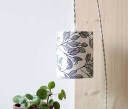 Frimas - Portable Lamp, Handcrafted Nomad Plant Fabric Lampshade, Decorative Pendant Light, Bedroom & Living Room Lighting