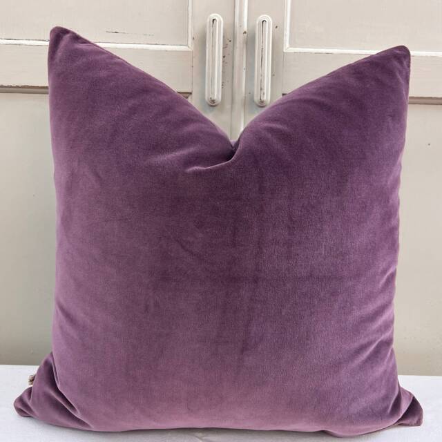 Designers Guild Luxury Varese Pale Plum Plain Velvet Cushion Pillow Sofa Cover - image 1